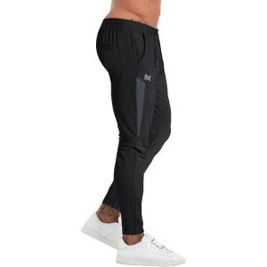 imageBROKIG Mens Tapered Gym JoggersMens Lightweight Jogging Pants Quick Dry Casual Athletic Running Workout with PocketsBlack