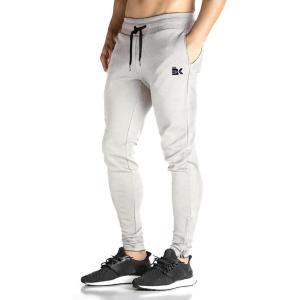 imageBROKIG Mens Zip Joggers Pants  Casual Gym Workout Track Pants Comfortable Slim Fit Tapered Sweatpants with PocketsHeather Grey