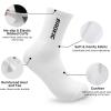 imageBROKIG Everyday Cushion Crew Socks Unisex Athletic Cotton Sports Hosiery for Mens Moisture Wicking Breathable Running Socks
