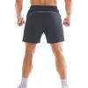 imageBROKIG Mens 2 Pack Drylite Bodybuilding Gym Shorts with Pockets Quick Dry Stretch Workout Shorts MenBlackDark Grey
