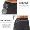 imageBROKIG Mens 2 Pack Drylite Bodybuilding Gym Shorts with Pockets Quick Dry Stretch Workout Shorts MenBlackDark Grey