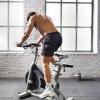 imageBROKIG Mens 2 Pack Drylite Bodybuilding Gym Shorts with Pockets Quick Dry Stretch Workout Shorts MenBlackLight Grey