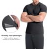imageBROKIG Mens 49oz Cooling Gym Workout ShirtsBodybuilding Athletic Running Shirt Casual Crew Neck Fitted Short SleeveBlack