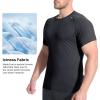 imageBROKIG Mens 49oz Cooling Gym Workout ShirtsBodybuilding Athletic Running Shirt Casual Crew Neck Fitted Short SleeveBlackdary Grey