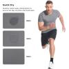 imageBROKIG Mens 49oz Cooling Gym Workout ShirtsBodybuilding Athletic Running Shirt Casual Crew Neck Fitted Short SleeveDark Grey