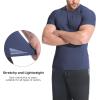 imageBROKIG Mens 49oz Cooling Gym Workout ShirtsBodybuilding Athletic Running Shirt Casual Crew Neck Fitted Short SleeveNavy