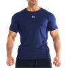 imageBROKIG Mens DiamondGrid Workout Gym ShirtBreathable Short Sleeve Muscle TeeQuick Dry Crewneck Top for BodybuildingLight Greynavy
