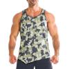 imageBROKIG Mens Irregular Gym Tank Tops 3 Pack Lightweight Quick Dry Running Sleeveless Shirts Bodybuilding TeeCamo BlackCamo GreyCamo Yellow