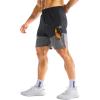 imageBROKIG Mens Linerless Athletic Shorts Quick Dry 8quot Lightweight Workout Running Shorts Men with Zipper PocketsBlack