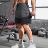 imageBROKIG Mens Linerless Athletic Shorts Quick Dry 8quot Lightweight Workout Running Shorts Men with Zipper PocketsBlack