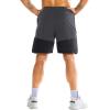 imageBROKIG Mens Linerless Athletic Shorts Quick Dry 8quot Lightweight Workout Running Shorts Men with Zipper PocketsDark Grey