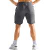 imageBROKIG Mens Zipslim Workout Athletic Shorts 7quot Gym Running Training Sports Bodybuilding Shorts for Men with Zip PocketsDark Grey