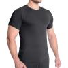 imageBROKIG Mens 49oz Cooling Gym Workout ShirtsBodybuilding Athletic Running Shirt Casual Crew Neck Fitted Short SleeveBlack