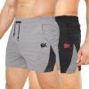 imageBROKIG Mens 4quot Fitted Gym Workout Shorts Breathable Quick Dry Lifting Athletic Running Shorts with Pockets Comfy CasualBlackdark Grey