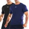 imageBROKIG Mens DiamondGrid Workout Gym ShirtBreathable Short Sleeve Muscle TeeQuick Dry Crewneck Top for BodybuildingBlacknavy
