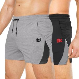 imageBROKIG Mens 4quot Fitted Gym Workout Shorts Breathable Quick Dry Lifting Athletic Running Shorts with Pockets Comfy CasualBlackdark Grey