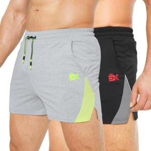 imageBROKIG Mens 4quot Fitted Gym Workout Shorts Breathable Quick Dry Lifting Athletic Running Shorts with Pockets Comfy CasualBlacklight Grey
