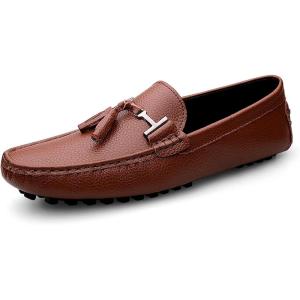 imageBROKIG Mens Loafers Casual Slip On Shoes Footwear Soft Penny Loafers for Men Lightweight Driving Boat Shoes