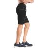 imageBROKIG Mens Sidelock Gym Workout Running Sport Shorts with Zipper PocketsBlack