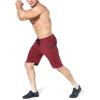 imageBROKIG Mens Sidelock Gym Workout Running Sport Shorts with Zipper PocketsBurgundy