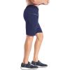 imageBROKIG Mens Sidelock Gym Workout Running Sport Shorts with Zipper PocketsNavy