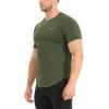 imageBROKIG Mens TDry Bold Gym Workout TShirtCasualFit Training Bodybuilding Short Sleeve Shirts MenArmy Green