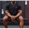 imageBROKIG Mens TDry Bold Gym Workout TShirtCasualFit Training Bodybuilding Short Sleeve Shirts MenBlack