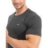 imageBROKIG Mens TDry Bold Gym Workout TShirtCasualFit Training Bodybuilding Short Sleeve Shirts MenDark Grey