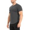 imageBROKIG Mens TDry Bold Gym Workout TShirtCasualFit Training Bodybuilding Short Sleeve Shirts MenDark Grey