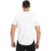 imageBROKIG Mens TDry Bold Gym Workout TShirtCasualFit Training Bodybuilding Short Sleeve Shirts MenWhite