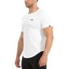 imageBROKIG Mens TDry Bold Gym Workout TShirtCasualFit Training Bodybuilding Short Sleeve Shirts MenWhite