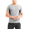 imageBROKIG Mens TDry Lightweight Gym Short Sleeve Shirts Workout Athletic TShirts Men Moisture WickingLight Grey