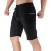 imageBROKIG Mens Sidelock Gym Workout Running Sport Shorts with Zipper PocketsBlack
