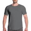 imageBROKIG Mens TDry Bold Gym Workout TShirtCasualFit Training Bodybuilding Short Sleeve Shirts MenDark Grey