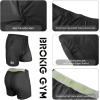 imageBROKIG Mens Lightweight Gym ShortsBodybuilding Quick Dry Running Athletic Workout Shorts for Men with PocketsBlack
