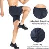 imageBROKIG Mens Inzip Lightweight Gym Workout Shorts5 Inch Fitted Athletic Lifting Bodybuilding Shorts with Zipper PocketsDark Gray