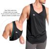 imageBROKIG Mens Irregular Stringer Gym Tank Tops 2 Pack Lightweight YBack Bodybuilding Sleeveless Muscle ShirtsBlackDark Grey