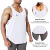 imageBROKIG Mens Irregular Stringer Gym Tank Tops 2 Pack Lightweight YBack Bodybuilding Sleeveless Muscle ShirtsBlackWhite