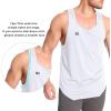 imageBROKIG Mens Irregular Stringer Gym Tank Tops 2 Pack Lightweight YBack Bodybuilding Sleeveless Muscle ShirtsBlackWhite