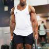 imageBROKIG Mens Irregular Stringer Gym Tank Tops 2 Pack Lightweight YBack Bodybuilding Sleeveless Muscle ShirtsBlackWhite