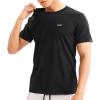 imageBROKIG Mens TDry Gym Workout Crew TShirt AthleticFit Comfortable Short Sleeve Sports Shirts MenBlack