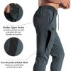 imageBROKIG Mens 2 Pack Tapered Gym Jogger PantsLightweight Workout Sweatpants Stretch Athletic Sweat Pants with Zip PocketsDark GreyLight Grey