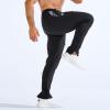 imageBROKIG Mens ZeroArmor Workout Running Jogger SweatpantsStretch Double Ankle Zipper Gym Pants Fitted Sweat Pants PocketBlack