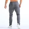 imageBROKIG Mens ZeroArmor Workout Running Jogger SweatpantsStretch Double Ankle Zipper Gym Pants Fitted Sweat Pants PocketBlackdark Gray