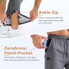 imageBROKIG Mens ZeroArmor Workout Running Jogger SweatpantsStretch Double Ankle Zipper Gym Pants Fitted Sweat Pants PocketBlackdark Gray