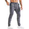 imageBROKIG Mens ZeroArmor Workout Running Jogger SweatpantsStretch Double Ankle Zipper Gym Pants Fitted Sweat Pants PocketBlackdark Gray