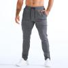 imageBROKIG Mens ZeroArmor Workout Running Jogger SweatpantsStretch Double Ankle Zipper Gym Pants Fitted Sweat Pants PocketDark Gray