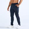 imageBROKIG Mens ZeroArmor Workout Running Jogger SweatpantsStretch Double Ankle Zipper Gym Pants Fitted Sweat Pants PocketNavy