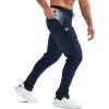 imageBROKIG Mens ZeroArmor Workout Running Jogger SweatpantsStretch Double Ankle Zipper Gym Pants Fitted Sweat Pants PocketNavy