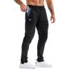 imageBROKIG Mens ZeroArmor Workout Running Jogger SweatpantsStretch Double Ankle Zipper Gym Pants Fitted Sweat Pants PocketBlack